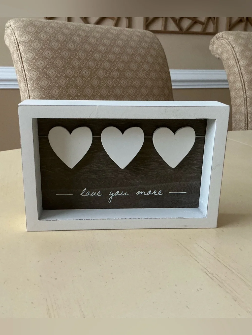 LOVE YOU MORE Painted Wood Box Sign ❤️